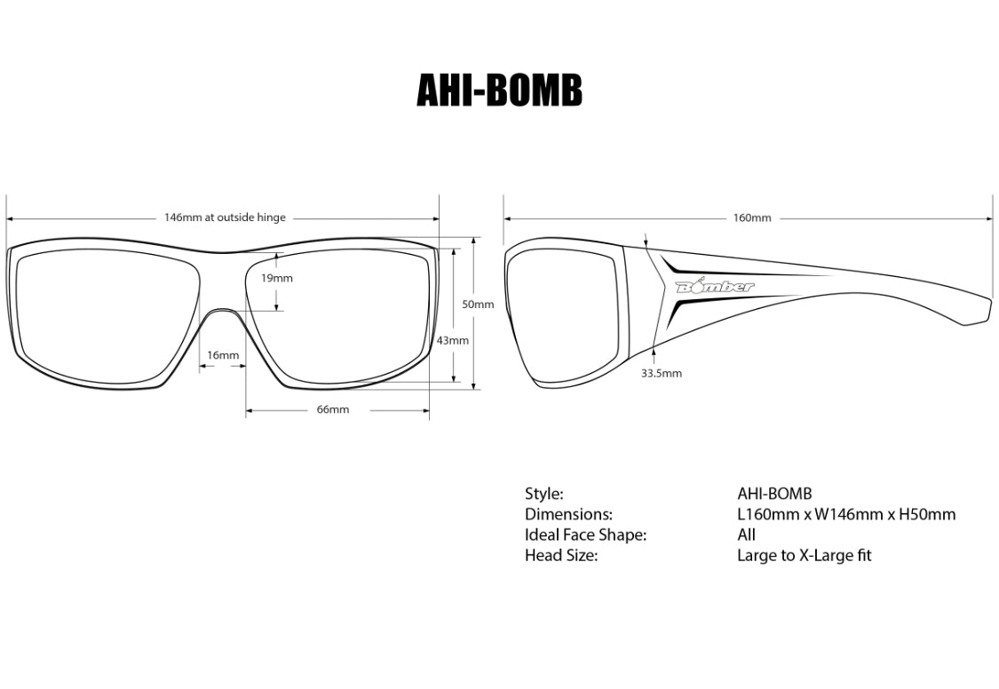 Ahi Polarised Silver Mirror - Bomber Eyewear Nz