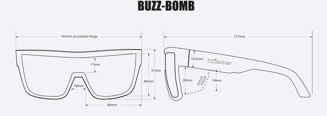 BUZZ Safety - Green Mirror - Bomber Eyewear Nz