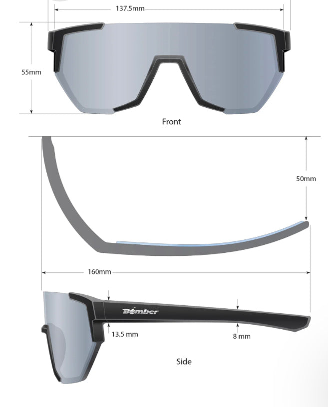 JAGER Bomb Safety - Polarized Red Mirror - Bomber Eyewear Nz