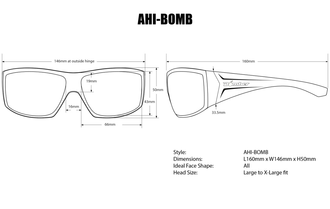 Ahi Polarised Ice Blue Mirror - Bomber Eyewear Nz