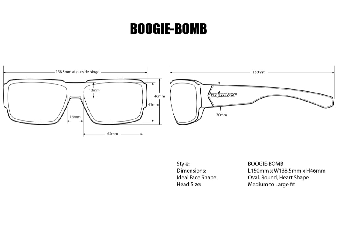 Boogie Mana Serie Polarised Red Mirror - Bomber Eyewear Nz