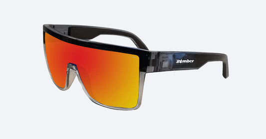 BUZZ Safety - Fire Red Mirror Crystal - Bomber Eyewear Nz