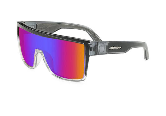 BUZZ Bomb Safety - Polarized Sunset Revo Pink Mirror Crystal - Bomber Eyewear Nz