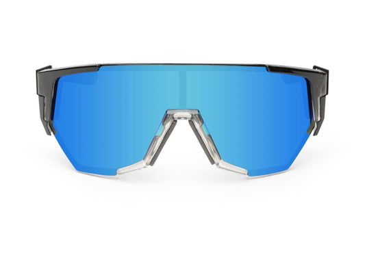 JAGER Bomb Safety - Polarized Ice Blue Mirror Crystal - Bomber Eyewear Nz