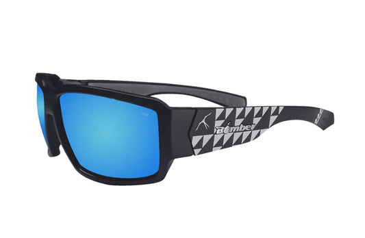 Boogie Black Polarised Mana Serie Ice Blue Mirror - Bomber Eyewear Nz