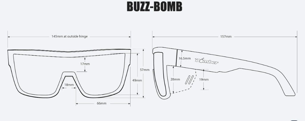 BUZZ BOMB Safety - Clear - Bomber Eyewear Nz