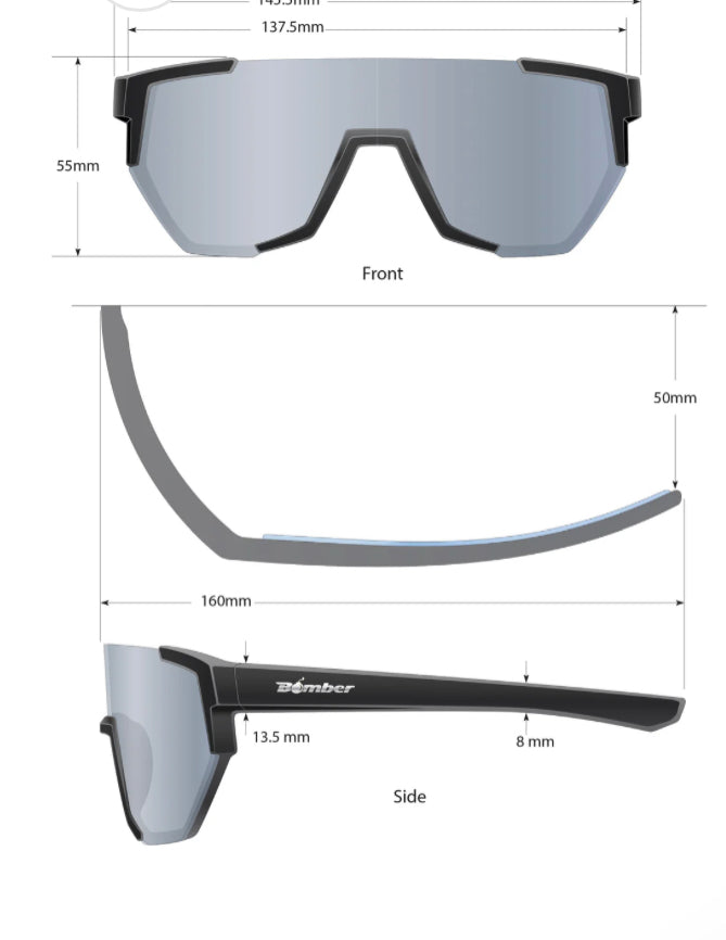 JAGER Bomb Safety - Gold Mirror - Bomber Eyewear Nz