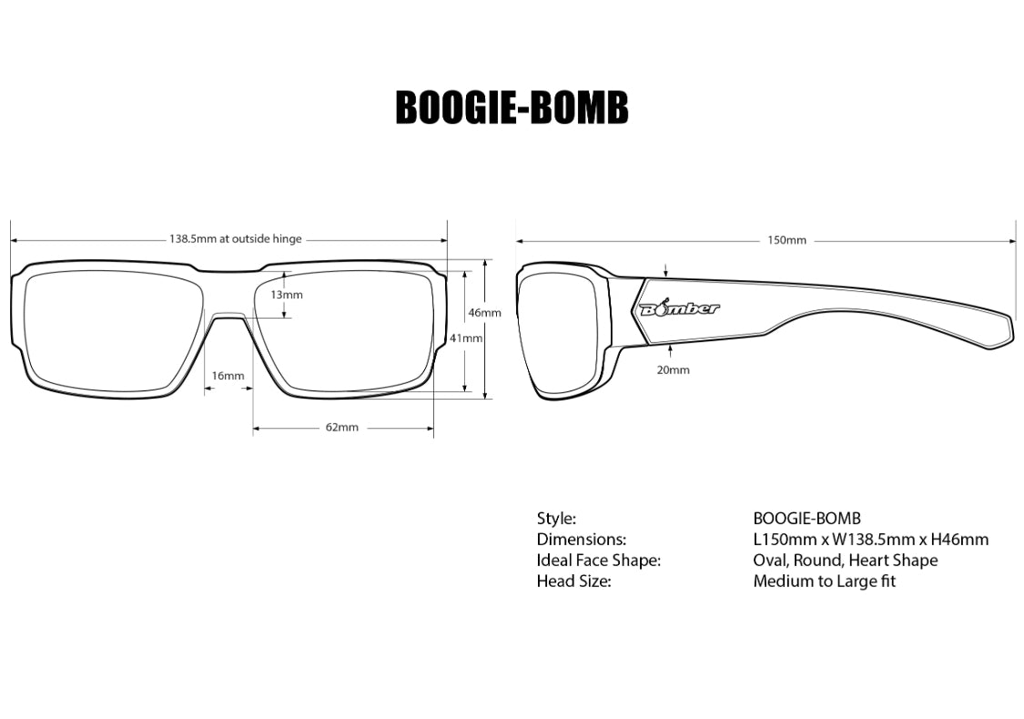 BOOGIE Safety - Polarized Smoke Mana Series - Bomber Eyewear Nz