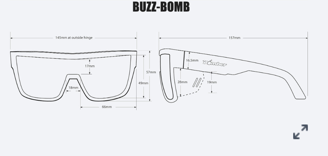 BUZZ Safety - Silver Mirror Crystal - Bomber Eyewear Nz