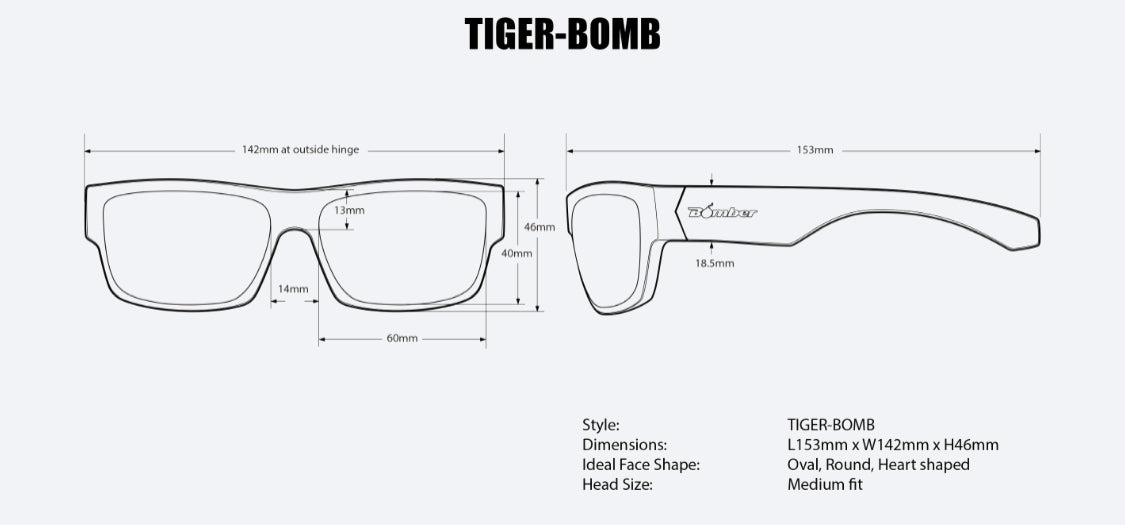 Tiger Safety Clear - Bomber Eyewear Nz