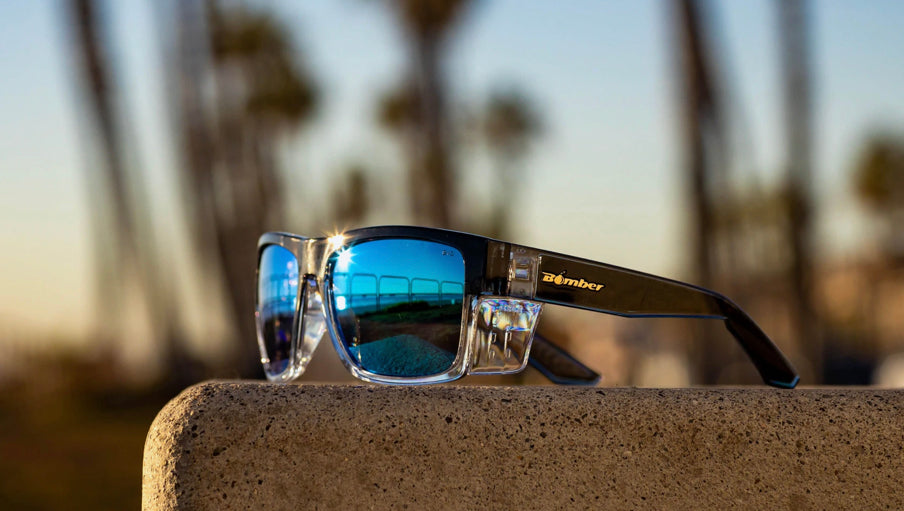 Clutch Safety 2 tone Ice Blue Mirror - Bomber Eyewear Nz
