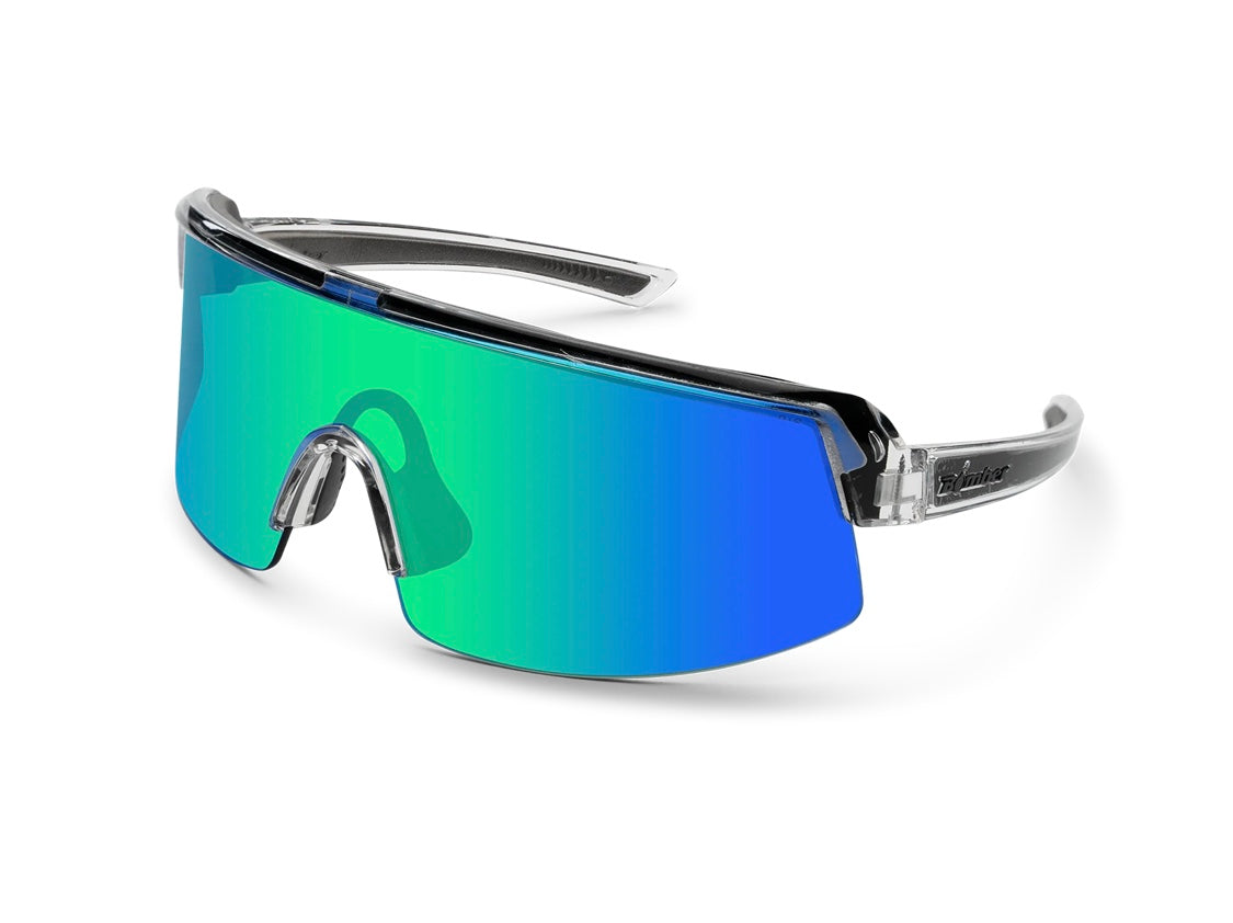 Bomb RIPPA 2 TN Smoke / Green Mirror Safety Lens Crystal - Bomber Eyewear Nz