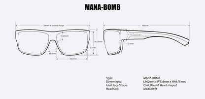 MANA Safety - Ice Blue Mirror - Bomber Eyewear Nz